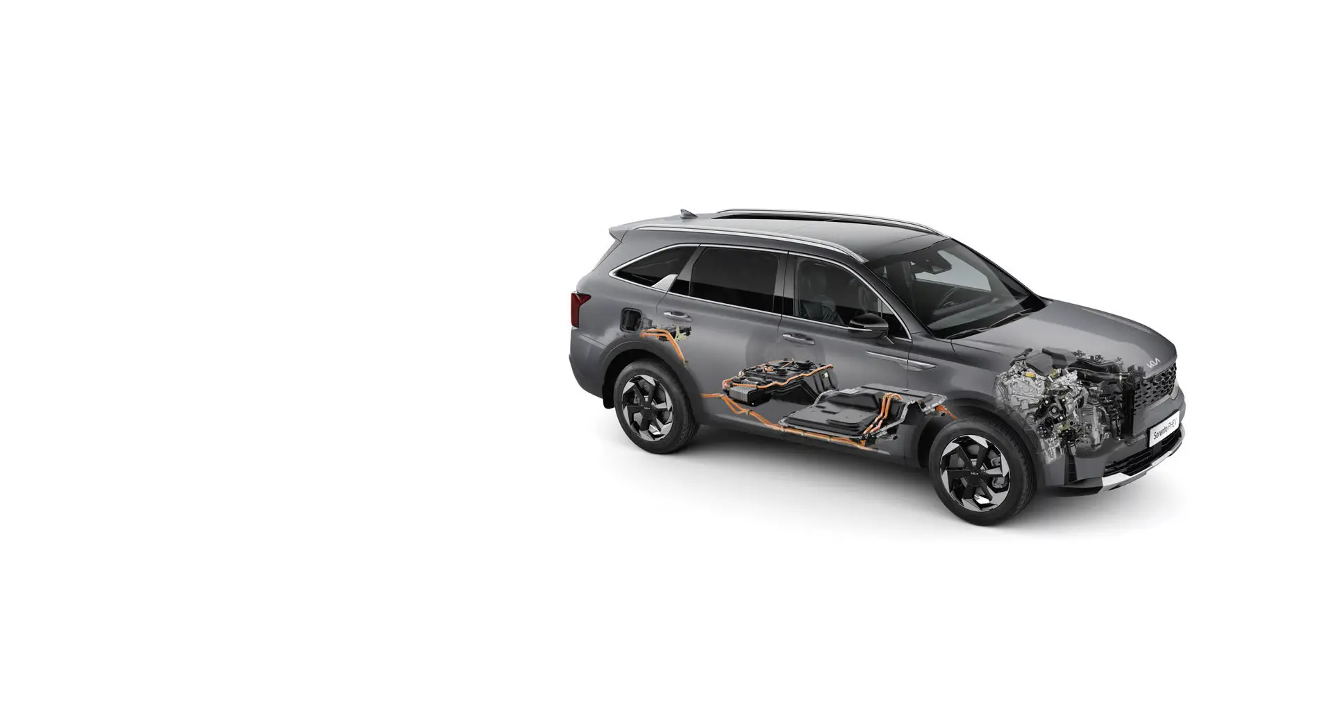 KIA Sorento SUV mit sichtbaren inneren Komponenten