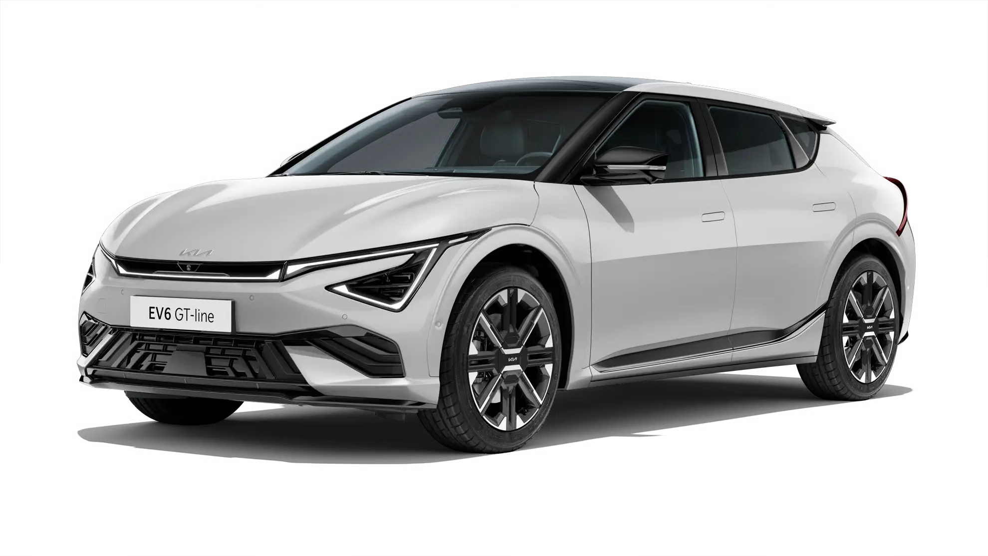 kia-ev6-gtline Ein weißer Kia EV6 GT-Line