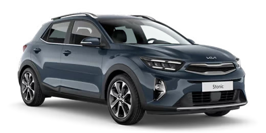 kia-stonic- Spirit Ein blauer Kia Stonic SUV