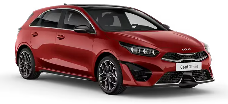kia_ceed_ GT- line Ein roter Kia Ceed GT-Line